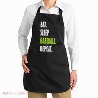 Eat Sleep Baseball Repeat Apron thumb 2