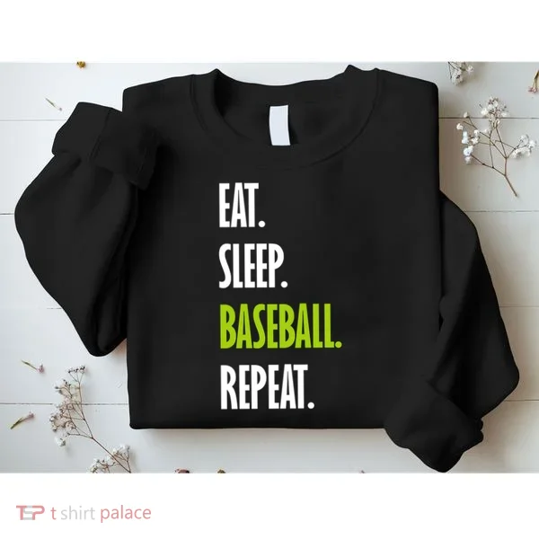 Eat Sleep Baseball Repeat Sweatshirt