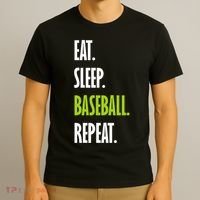 Eat Sleep Baseball Repeat T-Shirt thumb 3