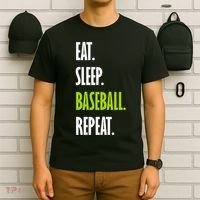 Eat Sleep Baseball Repeat T-Shirt thumb 6