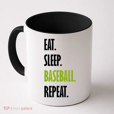 Eat Sleep Baseball Repeat Coffee Mug