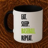 Eat Sleep Baseball Repeat Coffee Mug thumb 2