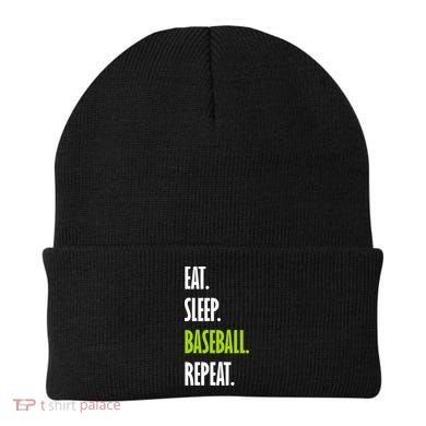 Eat Sleep Baseball Repeat Beanie