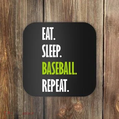 Eat Sleep Baseball Repeat Coaster
