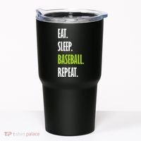 Eat Sleep Baseball Repeat Tumbler thumb 0