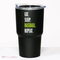 Eat Sleep Baseball Repeat Tumbler thumb 0