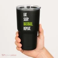 Eat Sleep Baseball Repeat Tumbler thumb 2