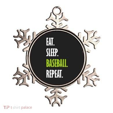 Eat Sleep Baseball Repeat Ornament