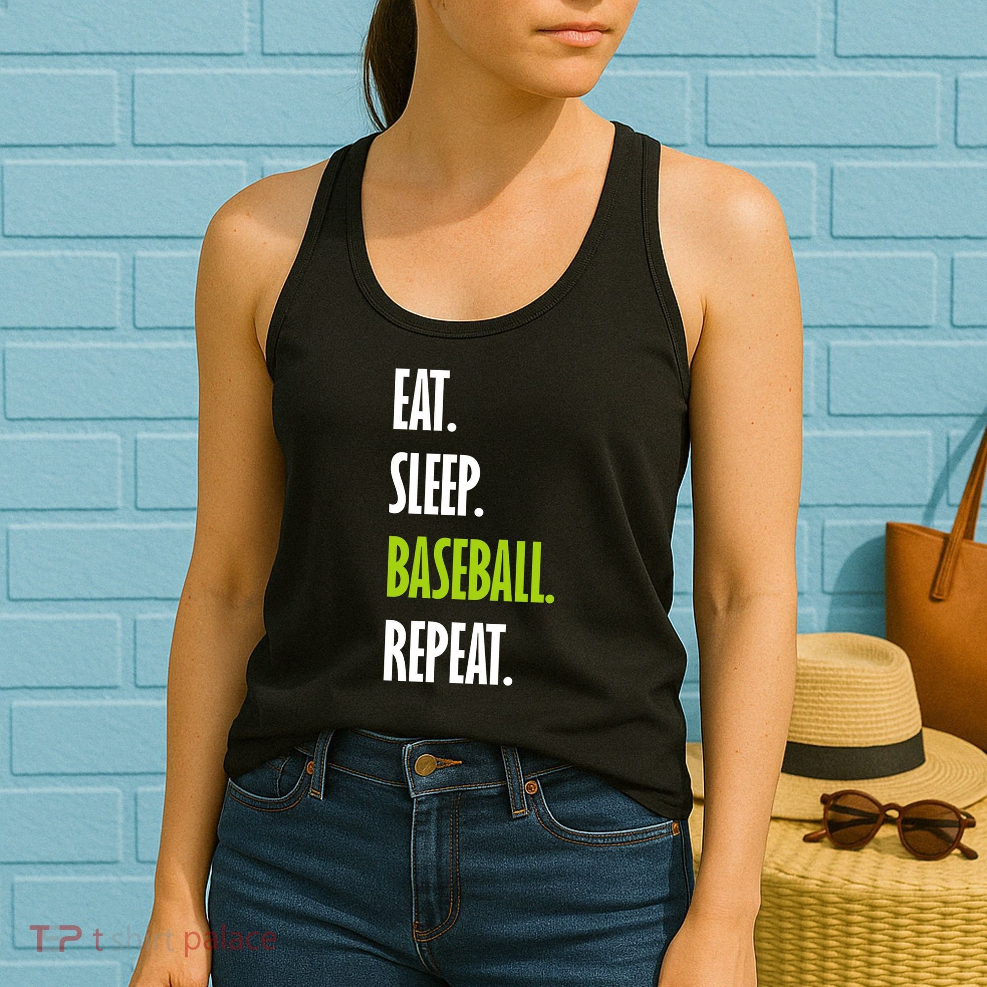 Eat Sleep Baseball Repeat Women's Tank Top