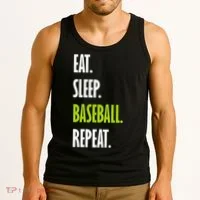 Eat Sleep Baseball Repeat Tank Top thumb 3