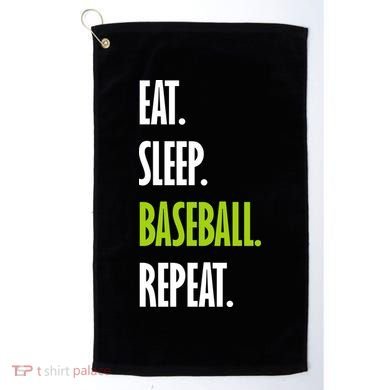 Eat Sleep Baseball Repeat Golf Towel