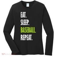 Eat Sleep Baseball Repeat Women's Long Sleeve Shirt thumb 0