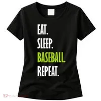 Eat Sleep Baseball Repeat Women's T-Shirt thumb 0