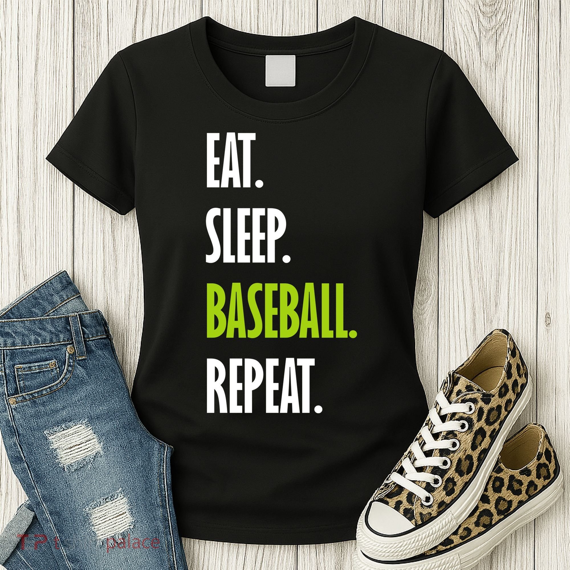 Eat Sleep Baseball Repeat Women's T-Shirt