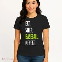 Eat Sleep Baseball Repeat Women's T-Shirt thumb 4
