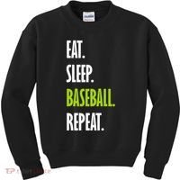 Eat Sleep Baseball Repeat Kids Sweatshirt thumb 0