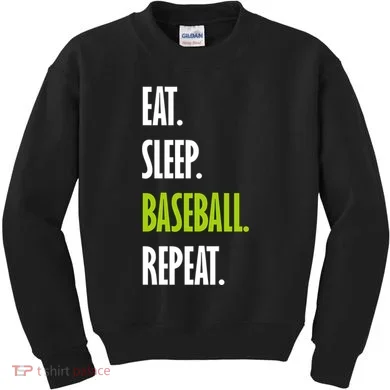 Eat Sleep Baseball Repeat Kids Sweatshirt