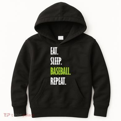 Eat Sleep Baseball Repeat Kids Hoodie