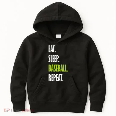 Eat Sleep Baseball Repeat Kids Hoodie