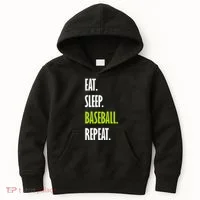 Eat Sleep Baseball Repeat Kids Hoodie thumb 0