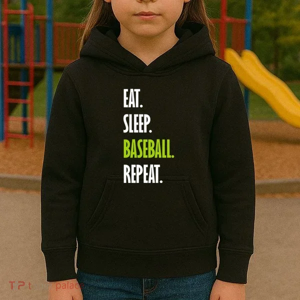 Eat Sleep Baseball Repeat Kids Hoodie