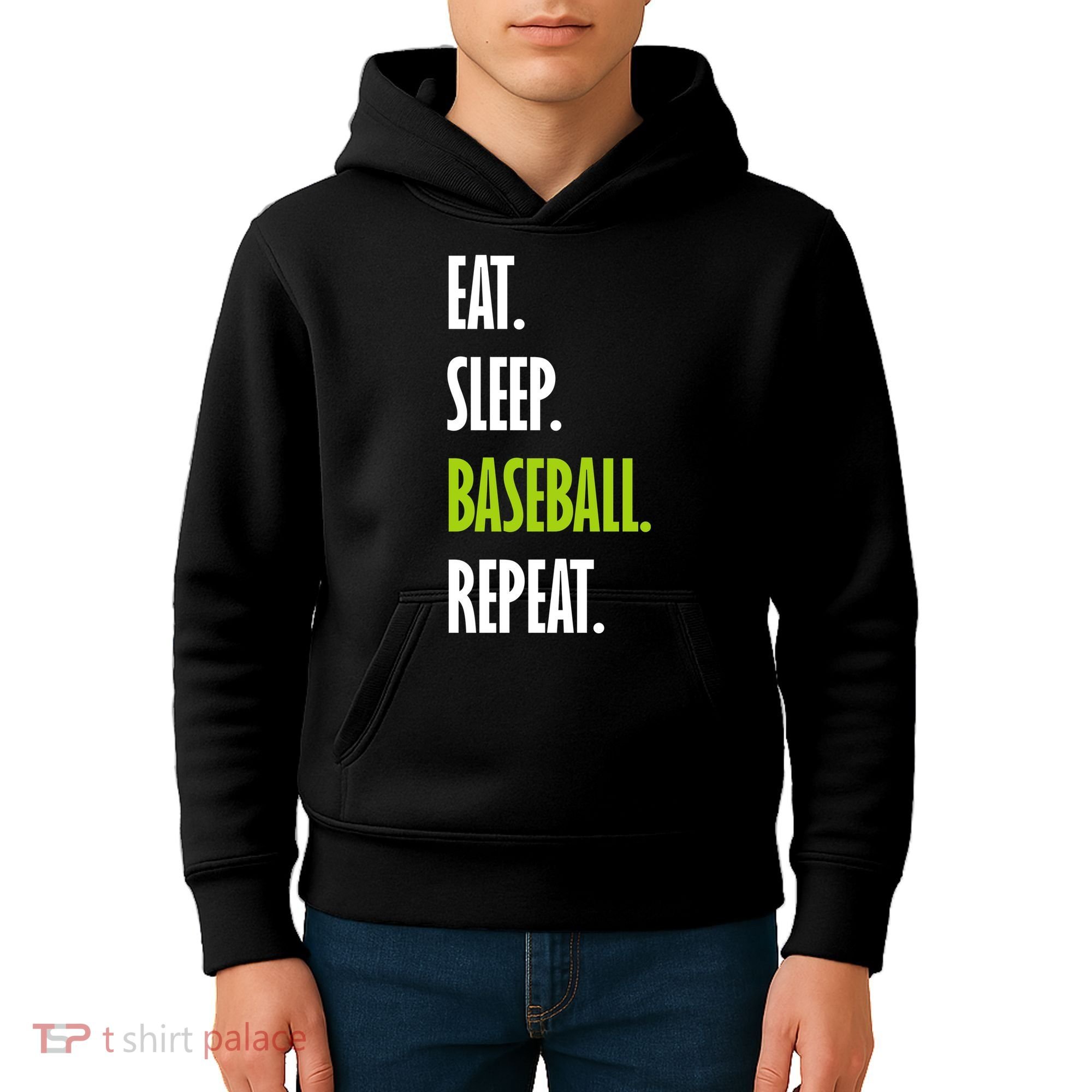 Eat Sleep Baseball Repeat Kids Hoodie