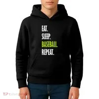 Eat Sleep Baseball Repeat Kids Hoodie thumb 4