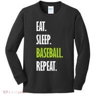 Eat Sleep Baseball Repeat Kids Long Sleeve Shirt thumb 0