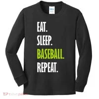Eat Sleep Baseball Repeat Kids Long Sleeve Shirt thumb 0