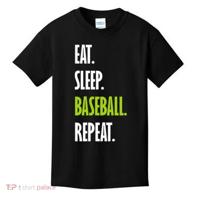 Eat Sleep Baseball Repeat Kids T-Shirt
