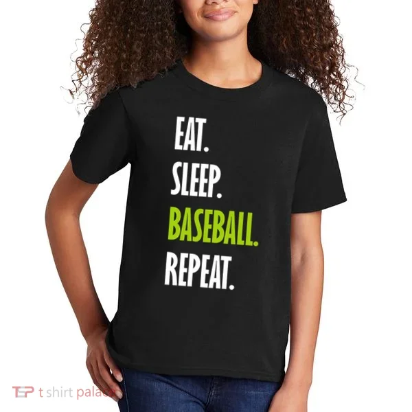 Eat Sleep Baseball Repeat Kids T-Shirt