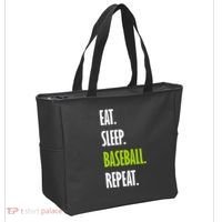 Eat Sleep Baseball Repeat Tote Bag thumb 2