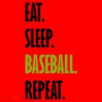 Eat Sleep Baseball Repeat Santa Hat thumb 1