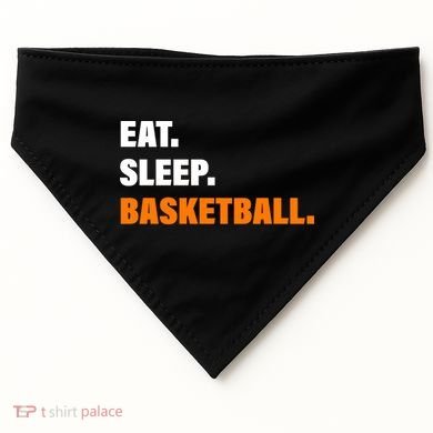 Eat Sleep Basketball USA-Made Doggie Bandana