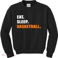 Eat Sleep Basketball Kids Sweatshirt thumb 0