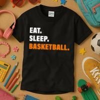 Eat Sleep Basketball Kids T-Shirt thumb 3