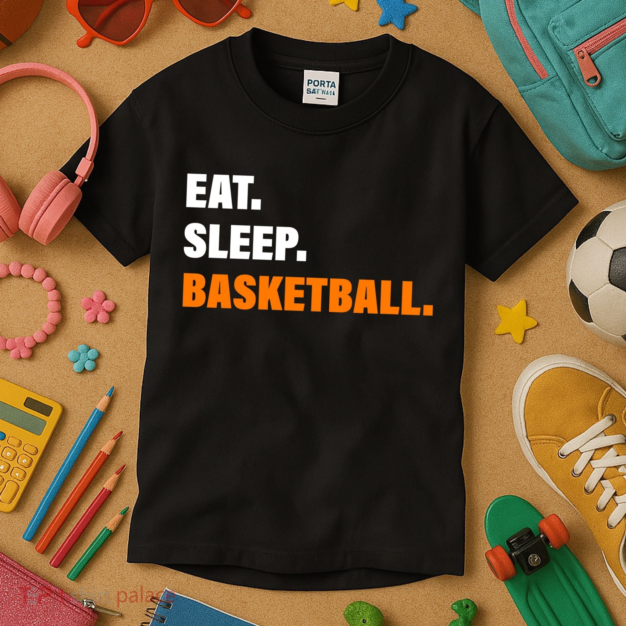 Eat Sleep Basketball Kids T-Shirt