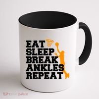 Eat Sleep Break Ankles Repeat Coffee Mug thumb 1