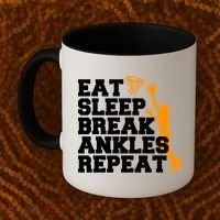 Eat Sleep Break Ankles Repeat Coffee Mug thumb 2