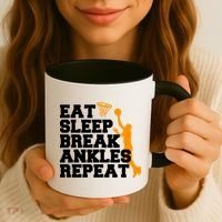 Eat Sleep Break Ankles Repeat Coffee Mug thumb 3