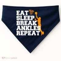 Eat Sleep Break Ankles Repeat USA-Made Doggie Bandana thumb 0