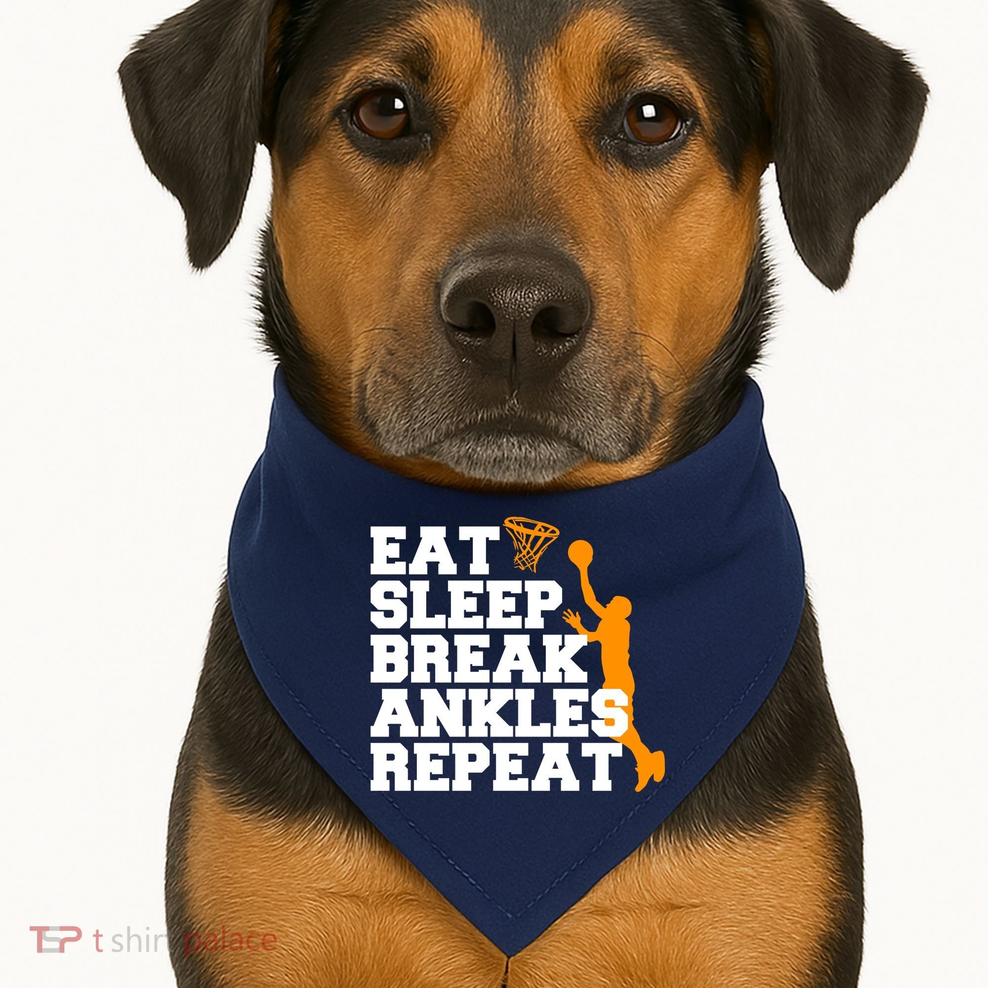 Eat Sleep Break Ankles Repeat USA-Made Doggie Bandana
