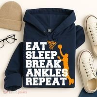 Eat Sleep Break Ankles Repeat Hoodie thumb 4