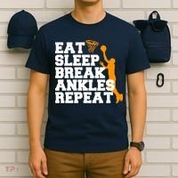 Eat Sleep Break Ankles Repeat T-Shirt thumb 6