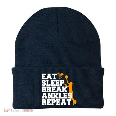 Eat Sleep Break Ankles Repeat Beanie