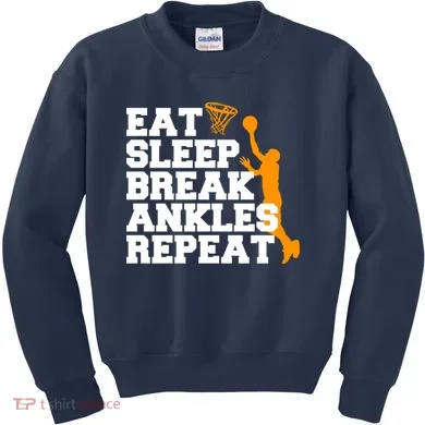 Eat Sleep Break Ankles Repeat Kids Sweatshirt