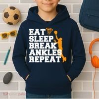 Eat Sleep Break Ankles Repeat Kids Hoodie thumb 2