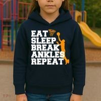 Eat Sleep Break Ankles Repeat Kids Hoodie thumb 3