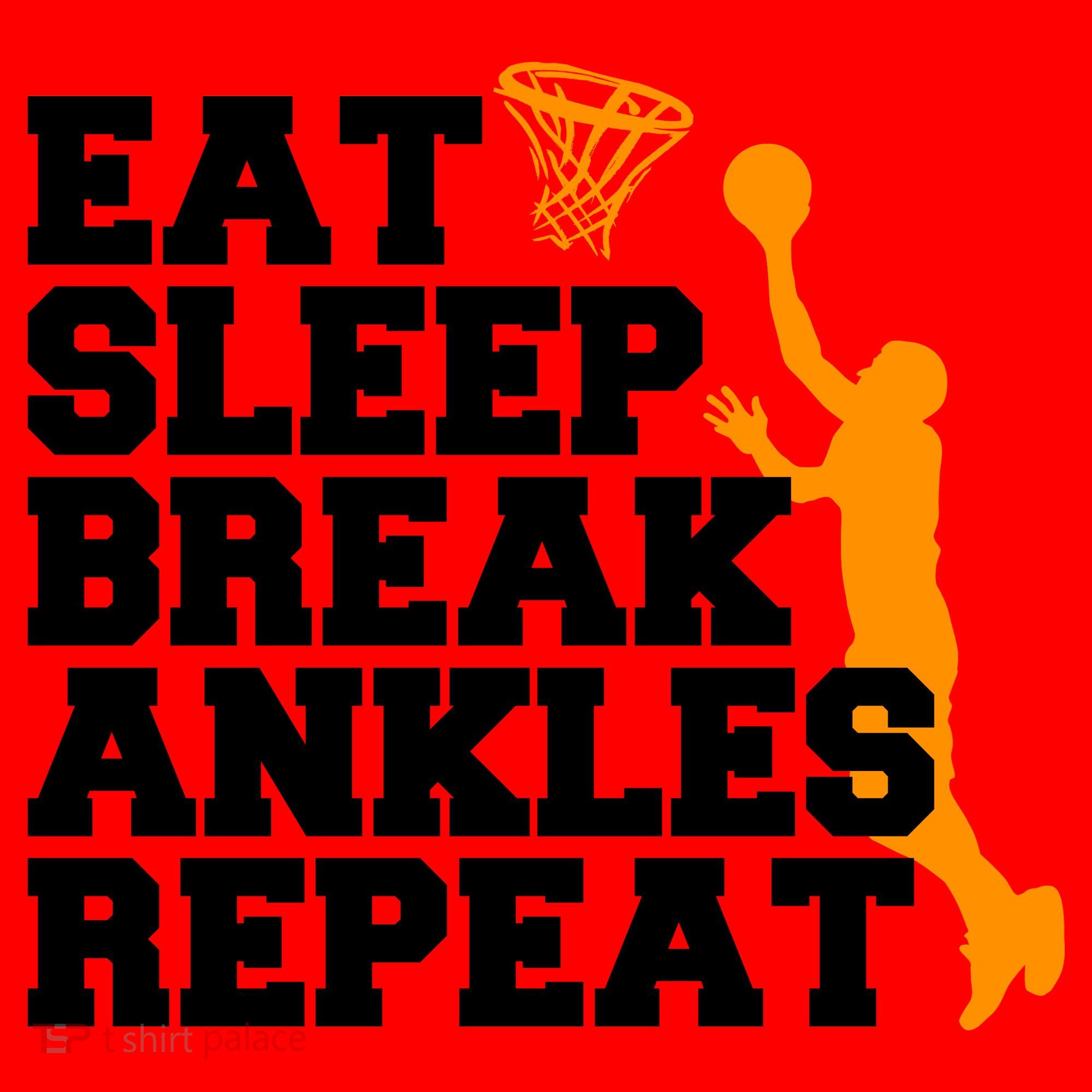 Eat Sleep Break Ankles Repeat Santa Hat