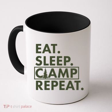 Eat Sleep Camp Repeat Camping Fan Coffee Mug
